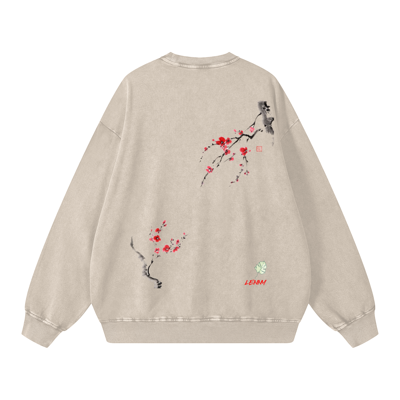 Snow Washed Keep Smiling Oversized Sweatshirt