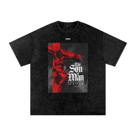 Snow Washed Oversized Son Of Man Cotton T-Shirt