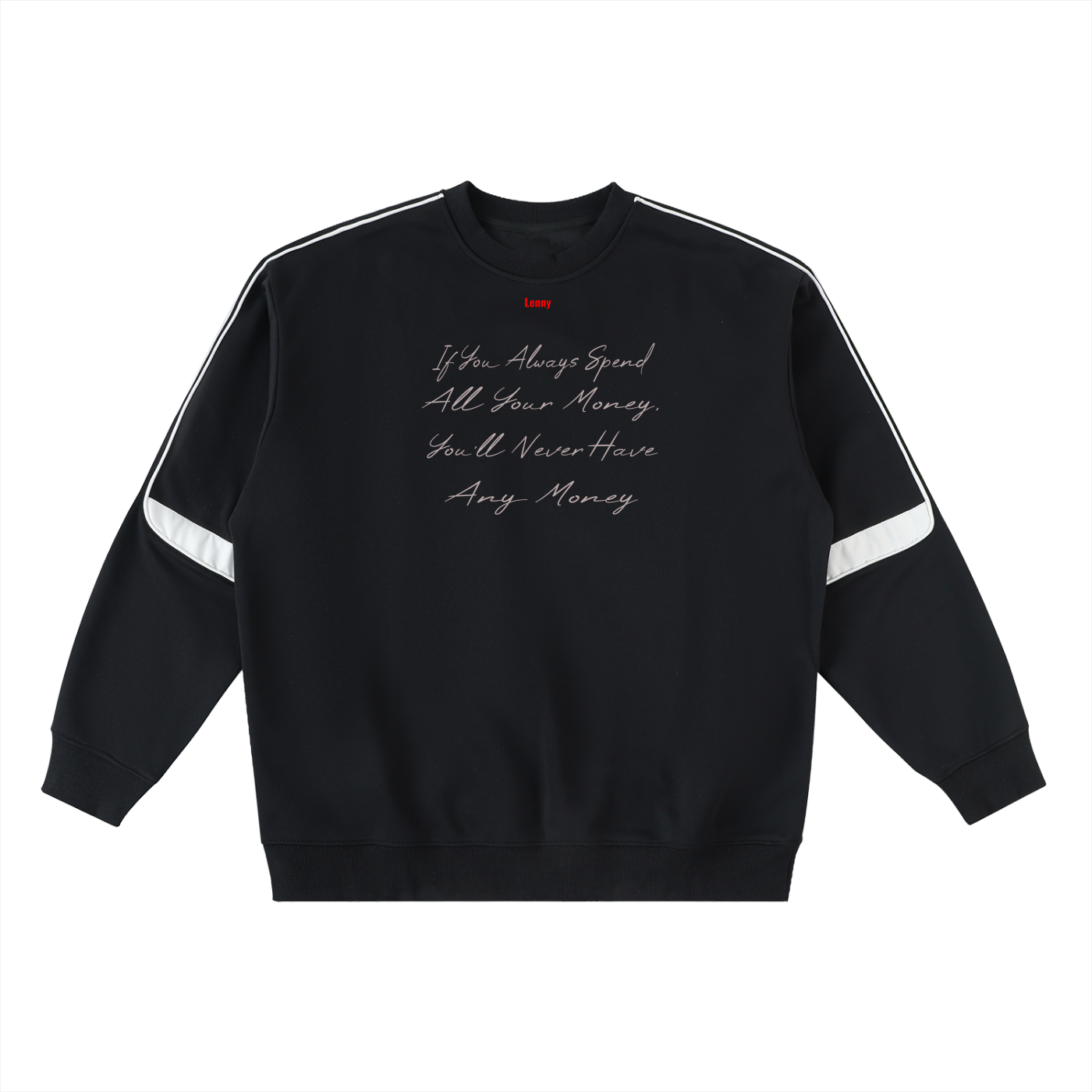 Oversized Crewneck Taped Sweatshirt