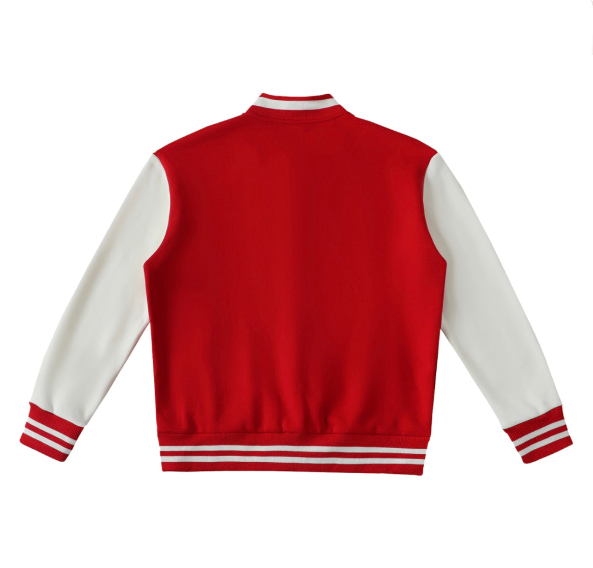 Two-Tone Fleeced Varsity Jacket