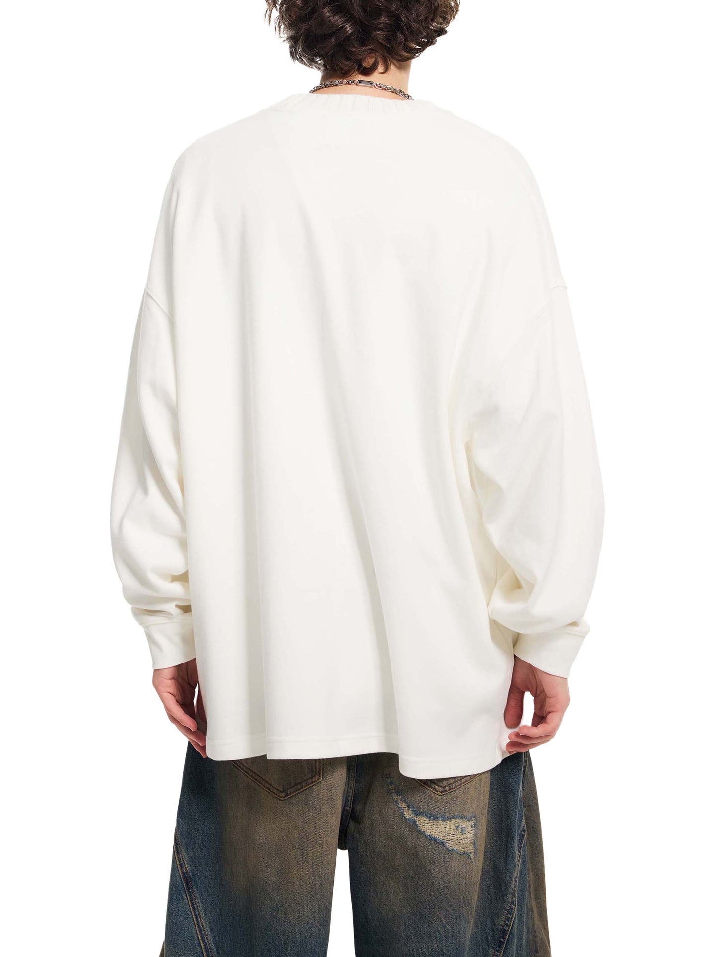 LENNY Knitted Round Neck Oversize Sweatshirt