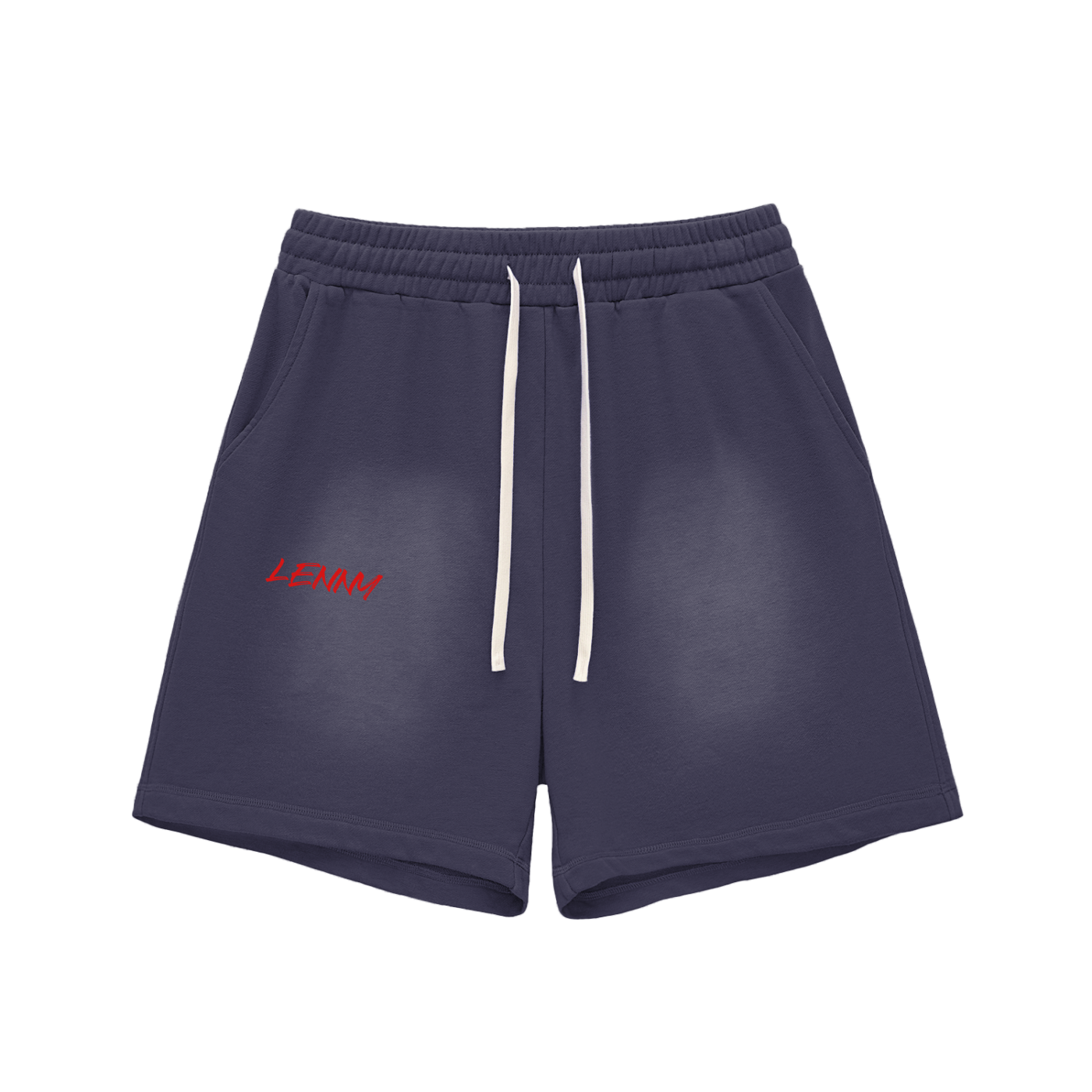 Sun Fade Raw Edge Cotton Shorts
