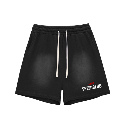 Sun Fade Raw Edge Cotton Shorts