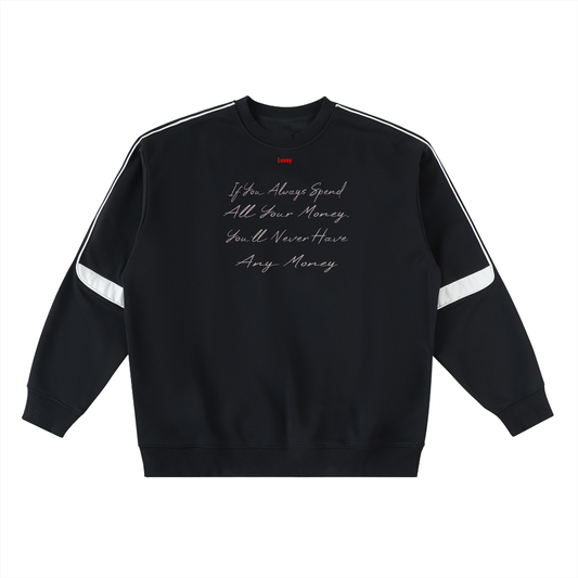 Oversized Crewneck Taped Sweatshirt