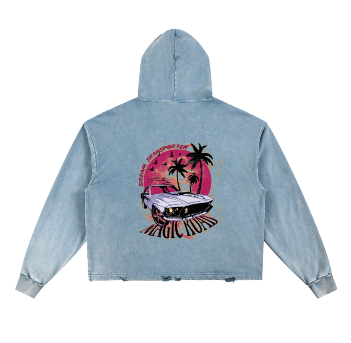 Vintage Lenny Frayed-Hem Hoodie