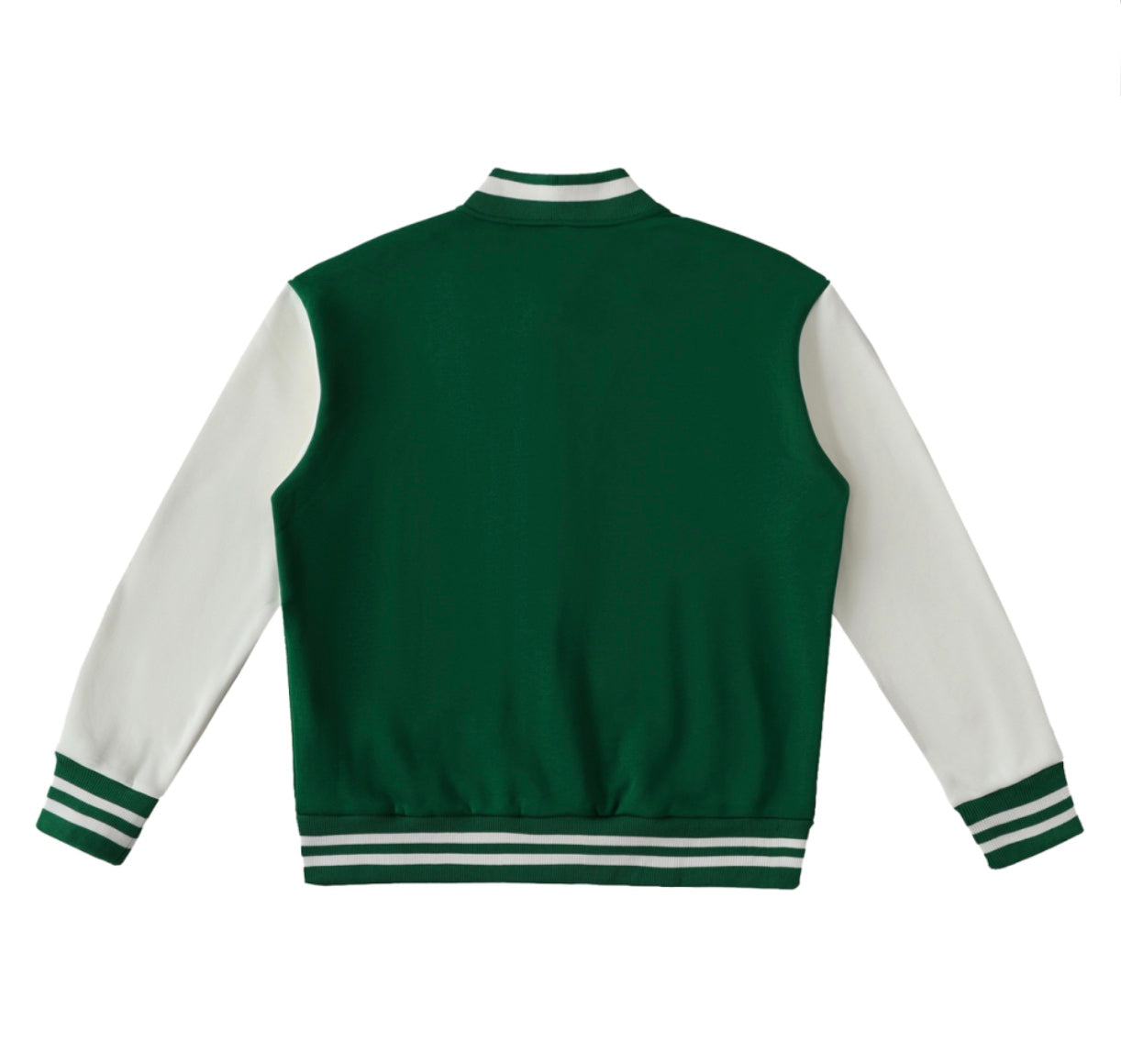 Two-Tone Fleeced Varsity Jacket