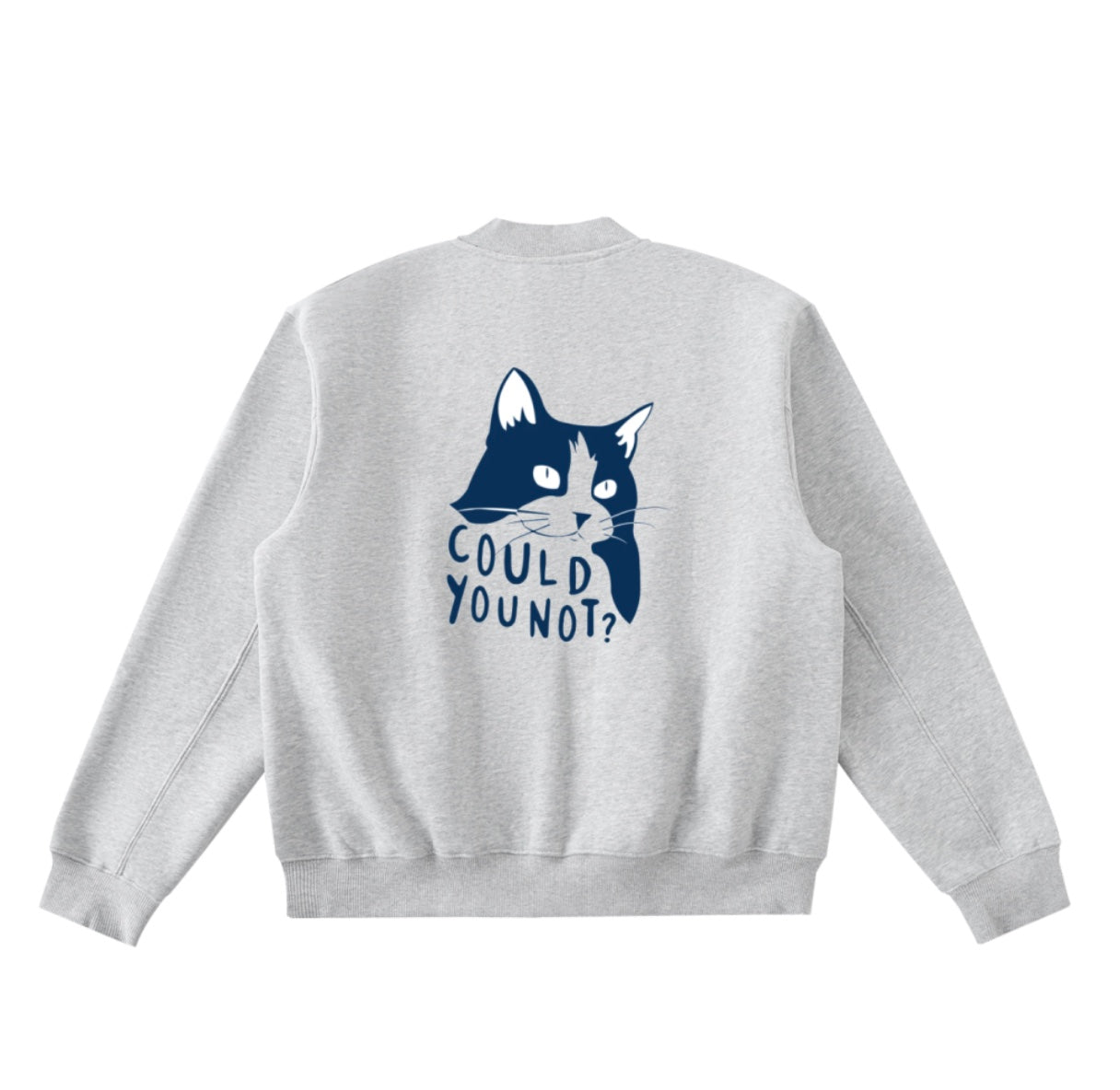 Essential Zip-Up Fleeced Varsity Jacket