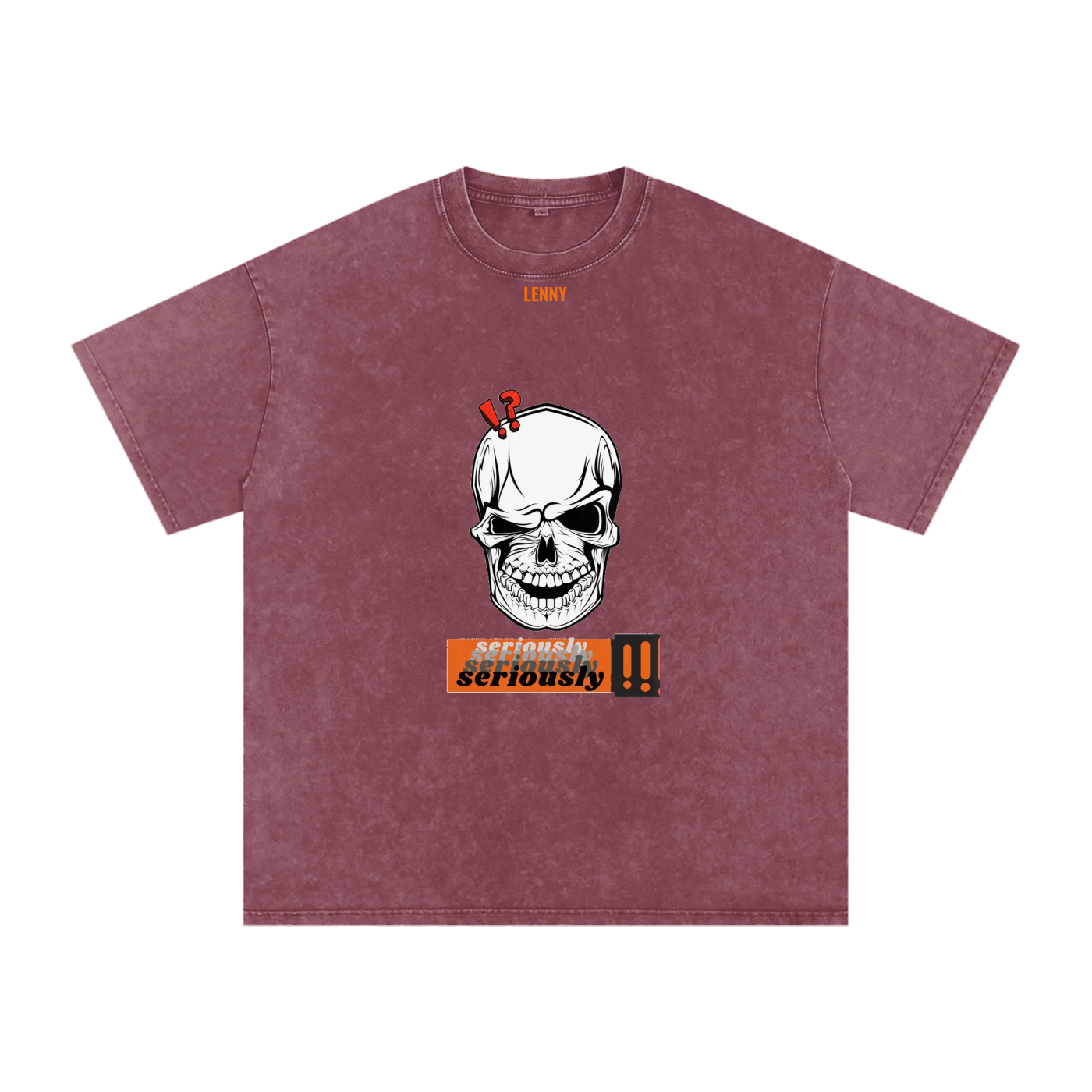 Snow Washed Seriously!! Oversized Cotton T-Shirt