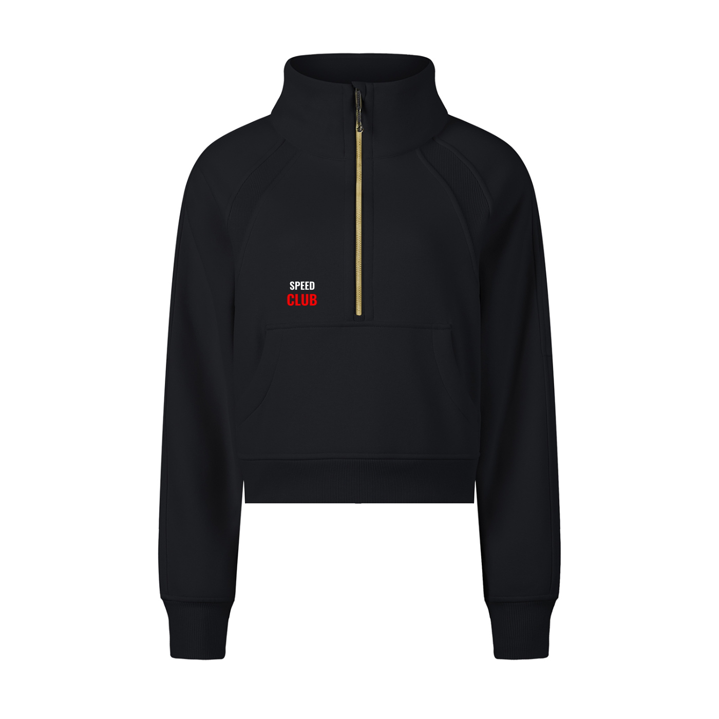 Cropped Half-Zip Sweatshirt