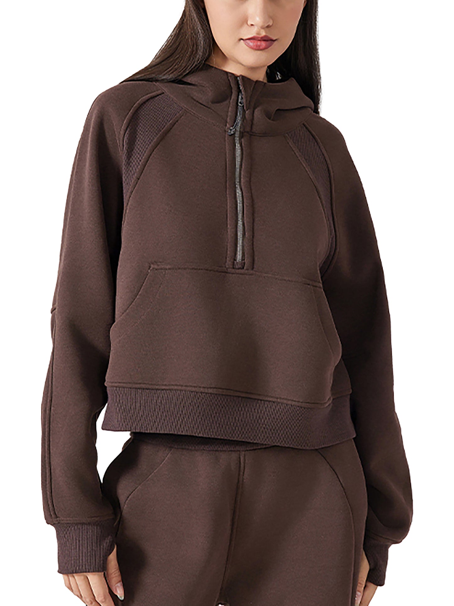 Women’s Cropped Half-Zip Hoodie
