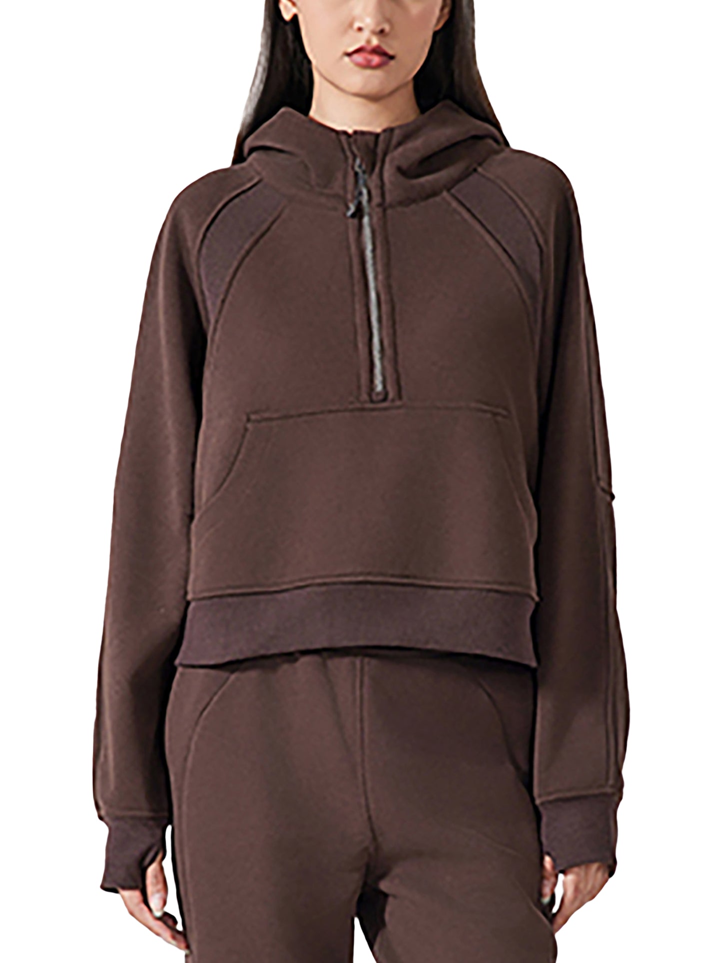Women’s Cropped Half-Zip Hoodie